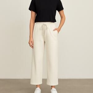 Lululemon Loungeful High-Rise Wide Leg Crop White Opal